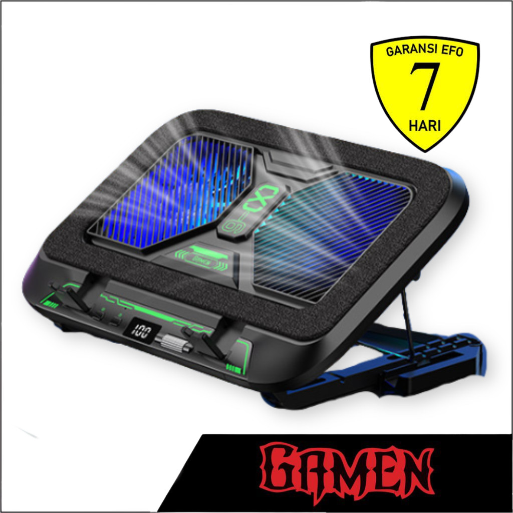 Laptop Fan Cooling Pad Gamen GCP310 - Pendingin Tekanan Udara