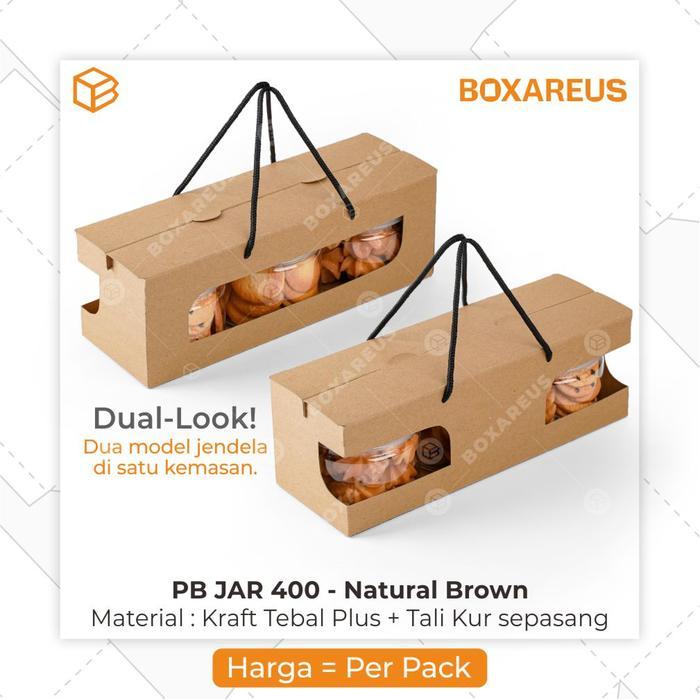 Box Toples Tabung Hampers Jar Silinder Kemasan Dus | PB JAR 400 - Brown