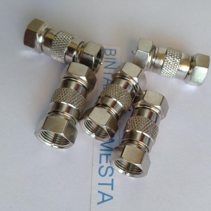 connector f double male f to male f konektor sambungan