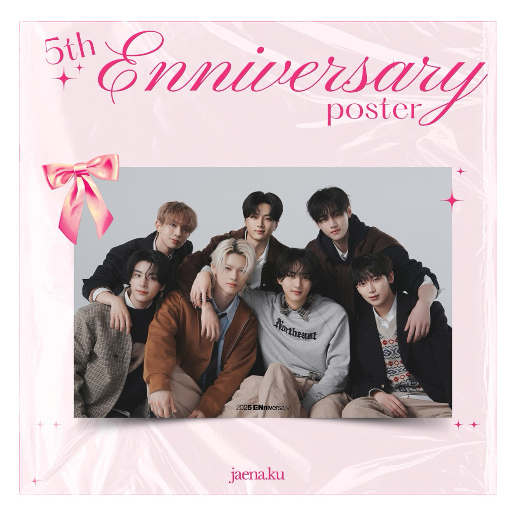 READY [ENHYPEN] POSTER 5TH ENNIVERSARY JUNGWON HEESEUNG JAY JAKE SUNGHOON SUNOO NI-KI
