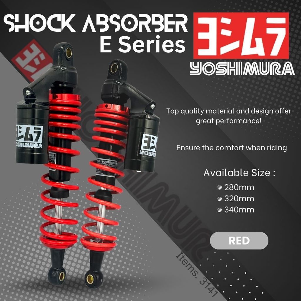 Shock Belakang YOSHIMURA E Series Motor Bebek Ukuran 280 320 340mm
