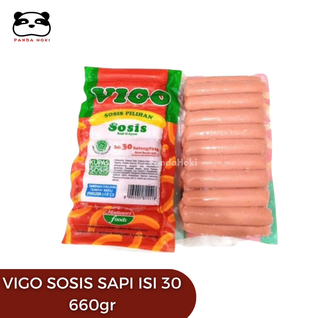 Vigo Sosis Sapi isi 30 | Sosis Sapi Merah 660gr
