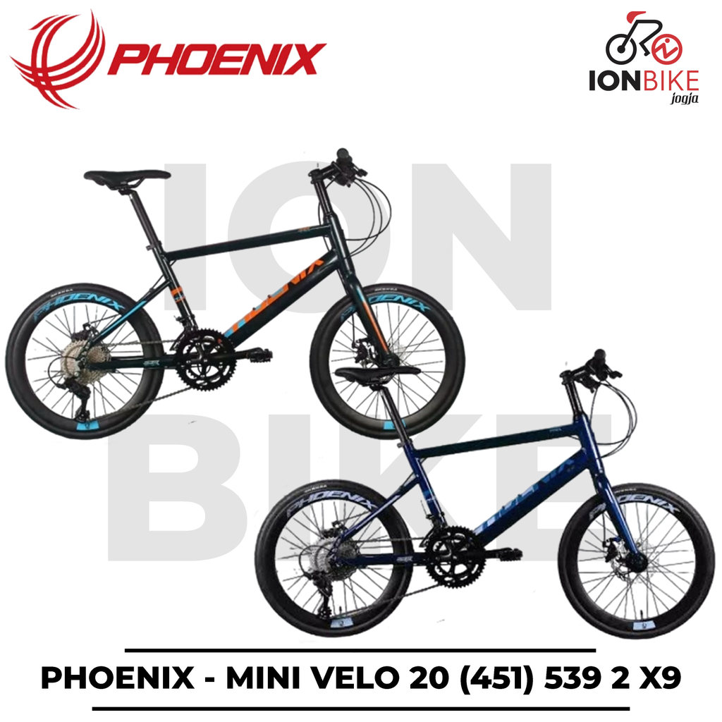 Mini Velo 20 Phoenix 539 2x9 Speed Frame Alloy 451 - Sepeda MiniVelo 9 Sp Rangka Allumunium Ringan D