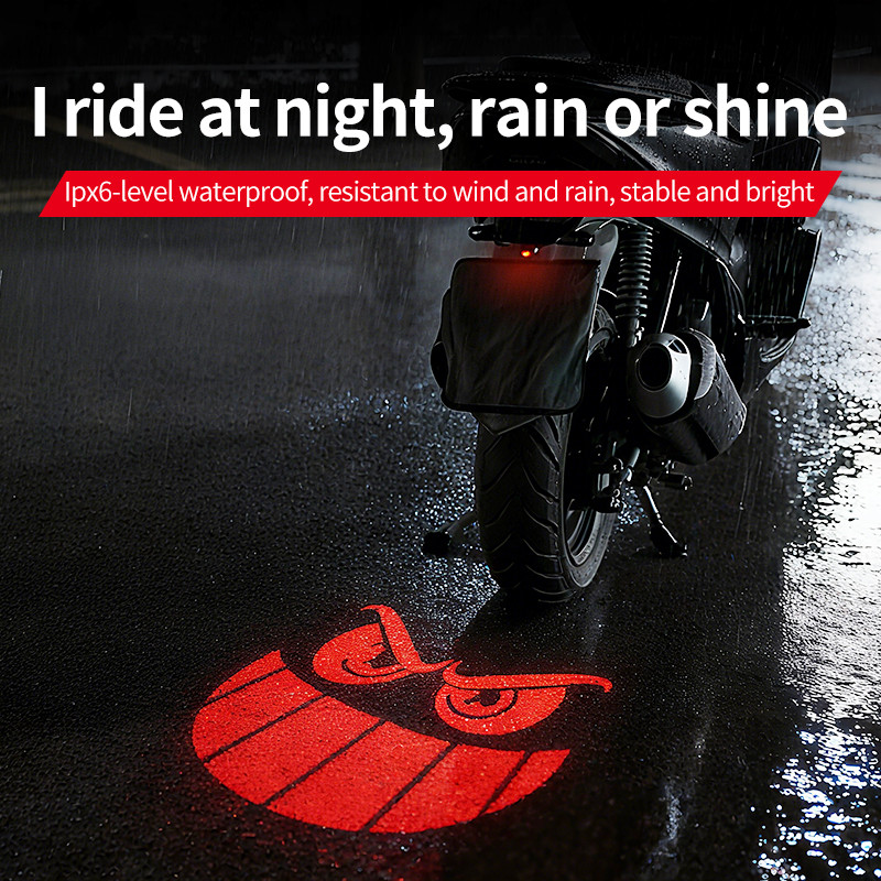 Motorcycle and electric vehicle projection light devil's eye high-definition LED license plate light