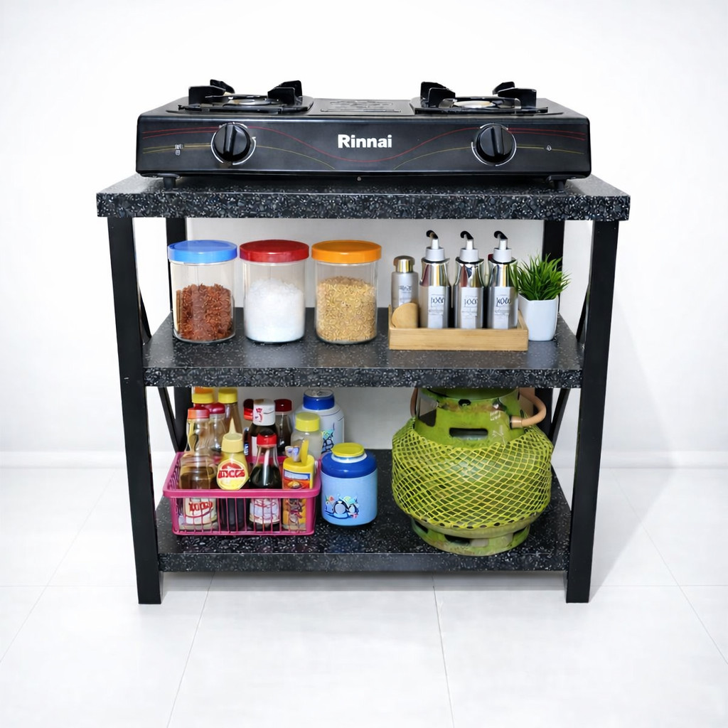 Meja Kompor 2 Tungku Rak Kompor Dapur Meja Kompor Gas
