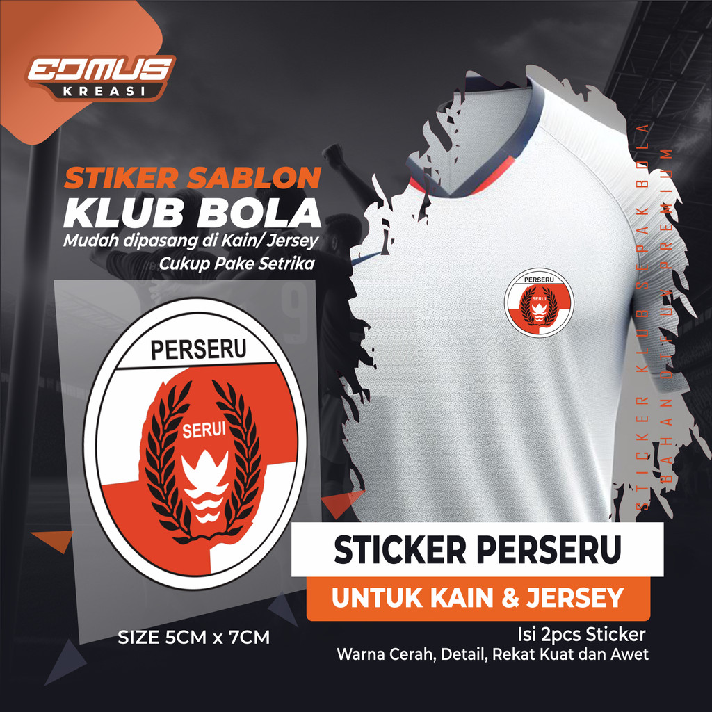 Sticker PERSERU | untuk Kain, Kaos & Jersey