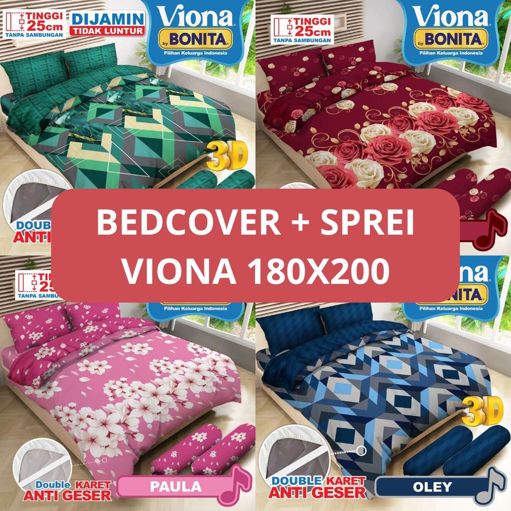 BEDCOVER + SPREI VIONA BONITA UKURAN 180X200