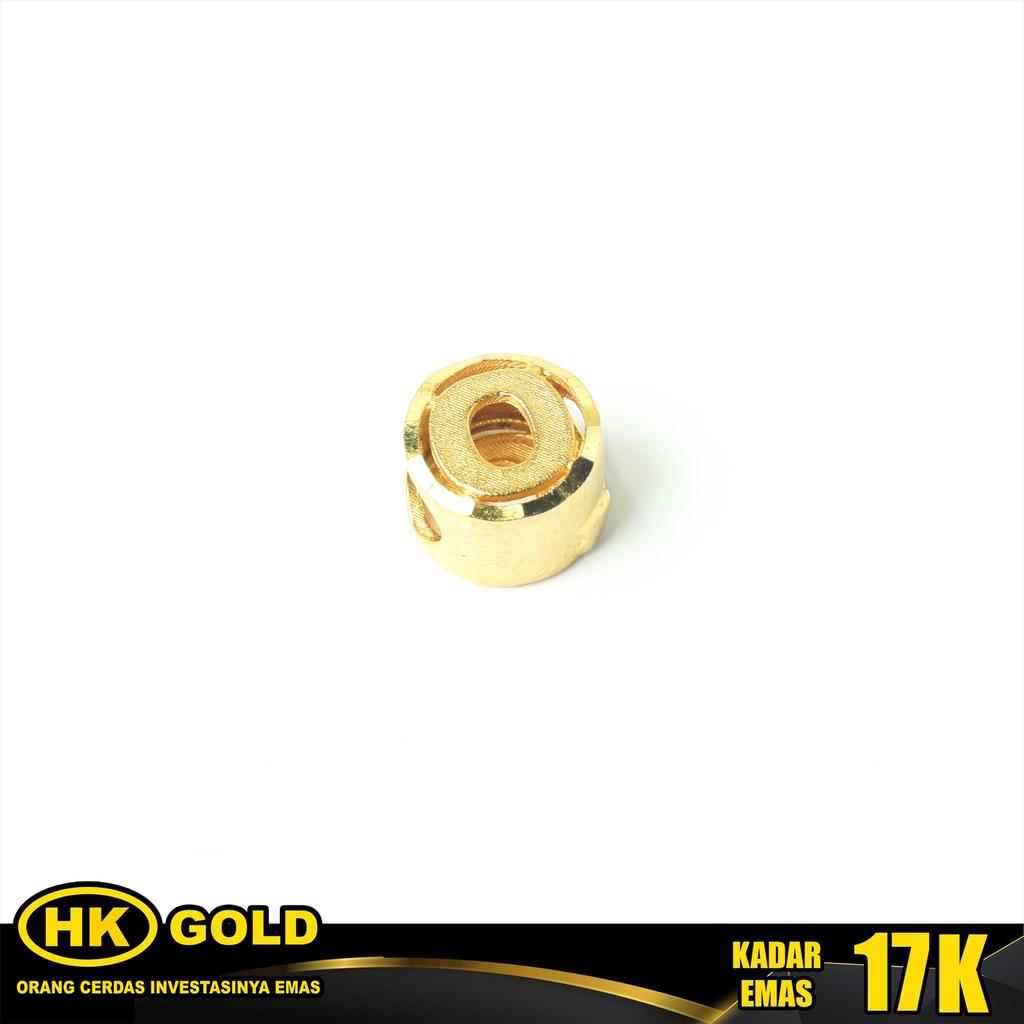 Liontin Emas 17K Huruf O HK GOLD