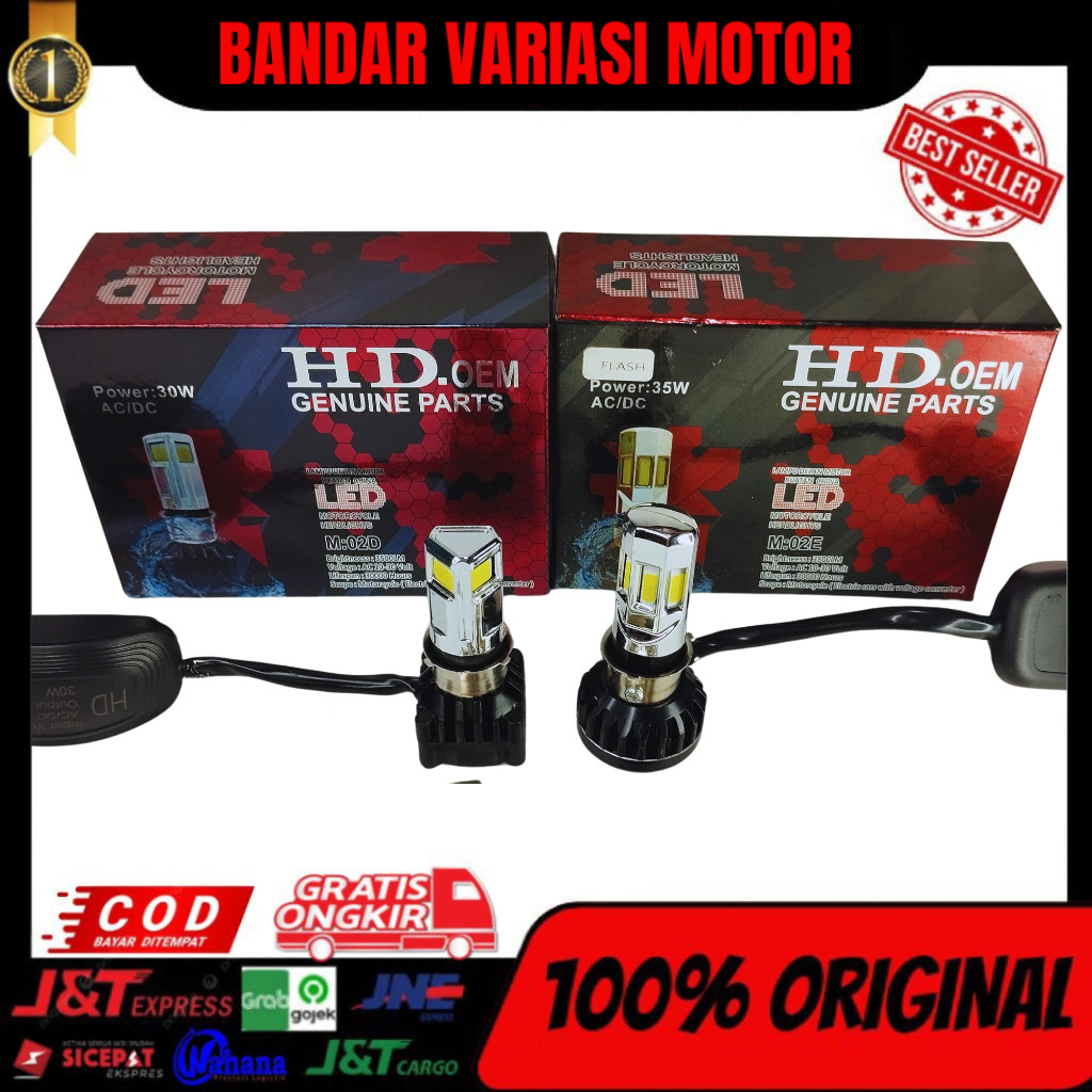 PROMO LAMPU DEPAN LED DEPAN 6 SISI 3 SISI HD 35 WATT KIPAS H4 DAN H6 AC DC MOTOR MOBIL ORIGINA UNIVE
