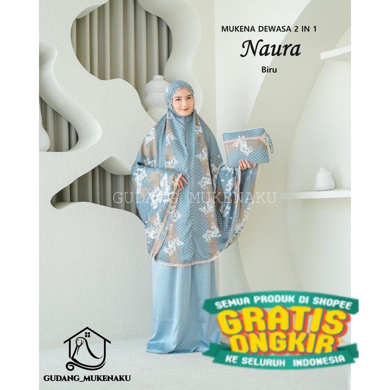 MUKENA DEWASA BAHAN SILKY PREMIUM TRAVEL 2IN1 RENDA GOLD IMPORT MEWAH CANTIK JUMBO BY GUDANG MUKENAK