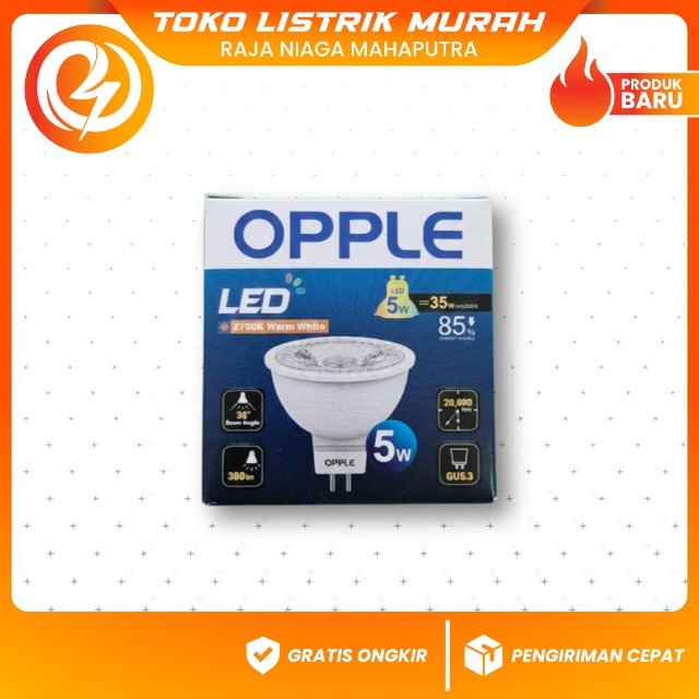 Opple LED MR16 5W 12V – Lampu Spotlight Hemat Energi