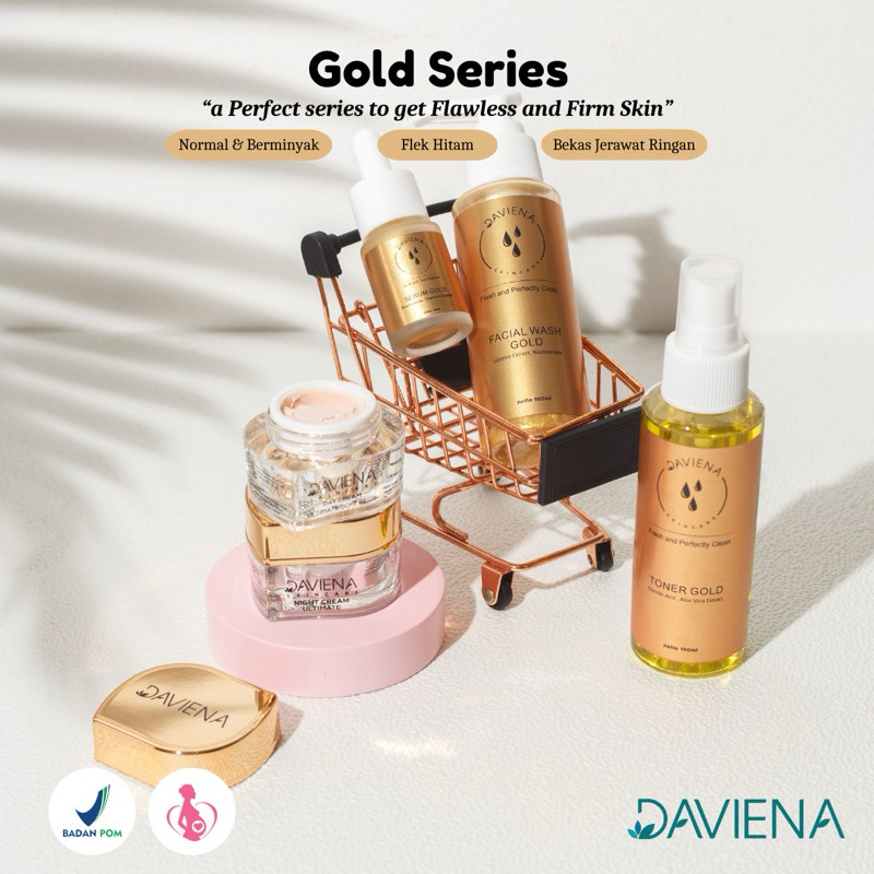 [Official]Daviena Skincare|GOLD SERIES|PEMUTIH WAJAH BPOM DAVIENA SKINCARE|DAVINA  SKINCARE