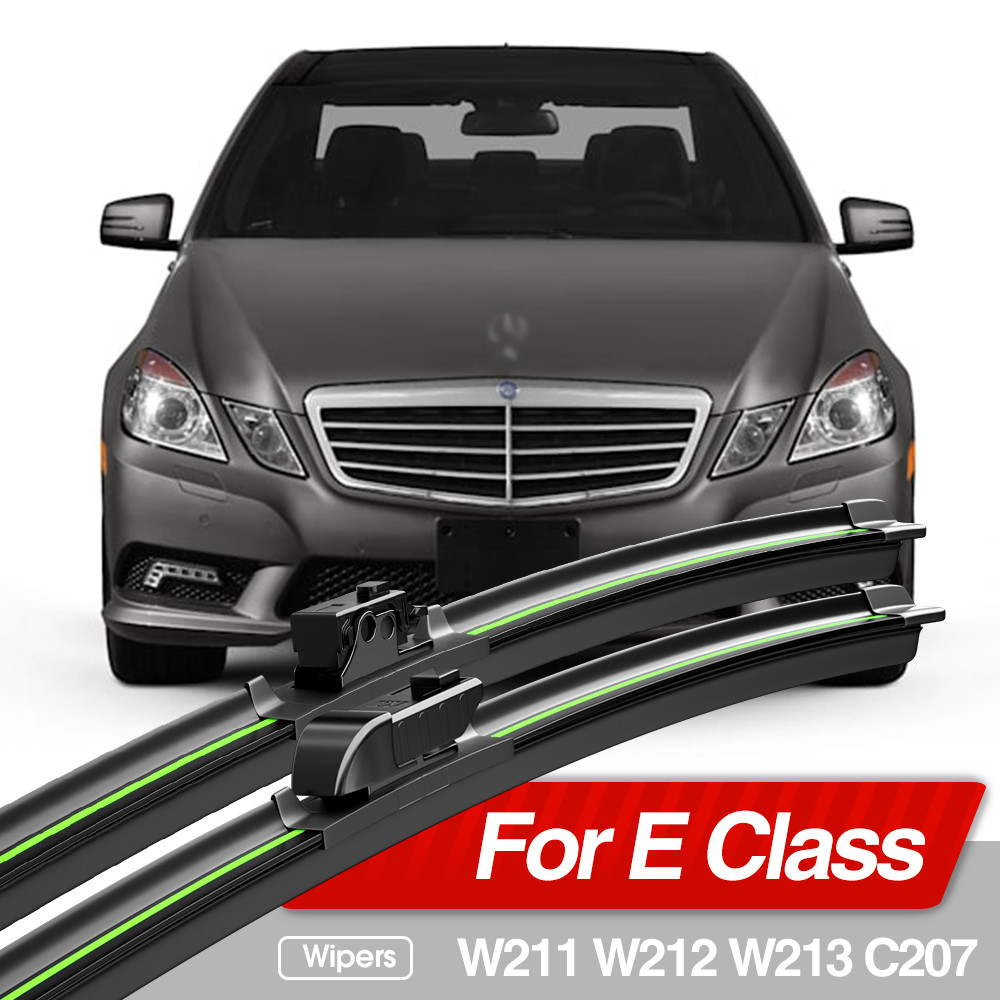 Untuk Mercedes Benz E Class W211 W212 W213 C207 2002-2023 Bilah Wiper Kaca Depan 2pcs Aksesoris Kaca