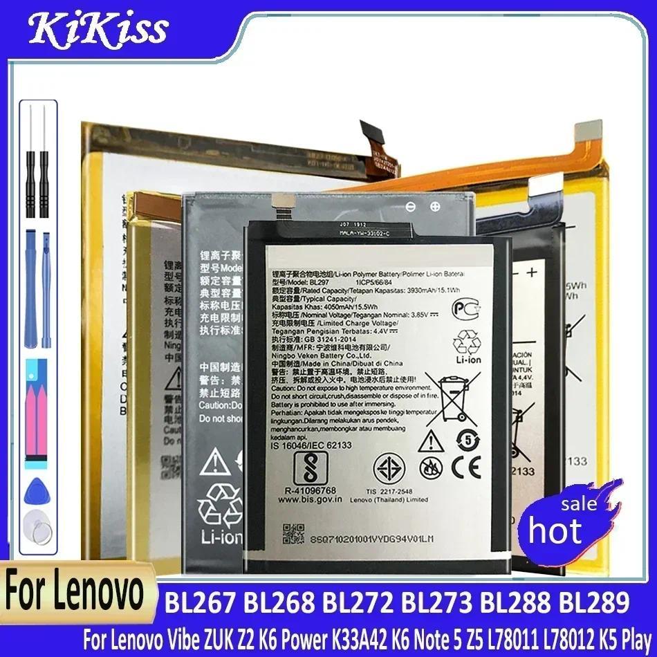 Battery For Lenovo Vibe ZUK, BL267, BL268, BL272, BL273, BL288, BL289, Z2, K6 Power, K33A42, Note 5,
