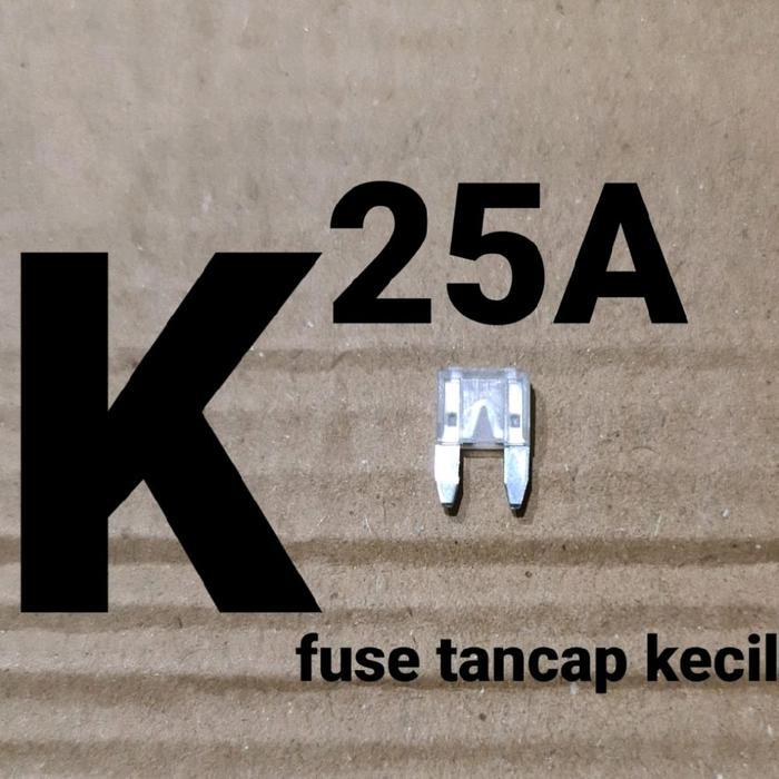 FUSE TANCAP kecil 25A ( PIUS SEKERING SEKRING FIUS FUSE TANCAP GEPENG 25 A AMPERE 12V 24V 36V 48V 58