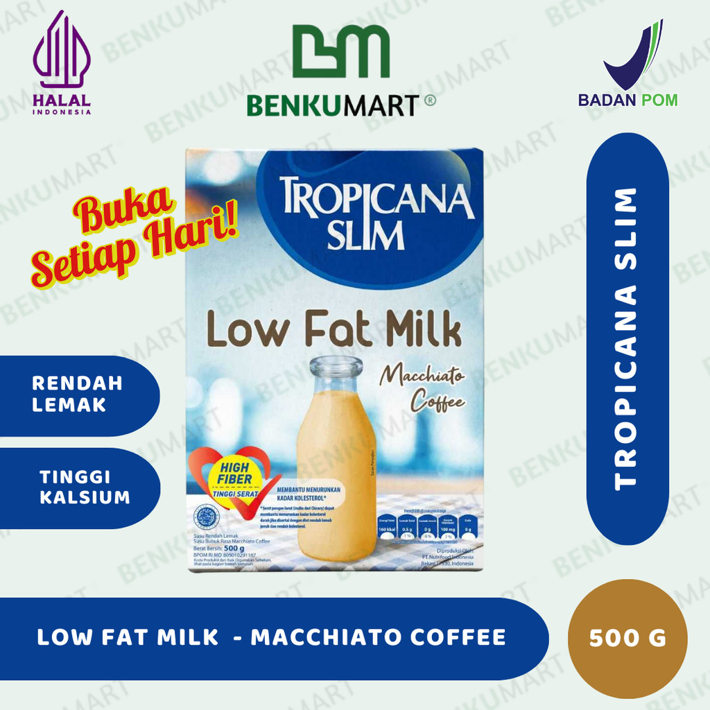 Tropicana Slim Susu Low Fat Macchiato Coffee 500gr - Susu Diet Bantu Turunkan Kolesterol