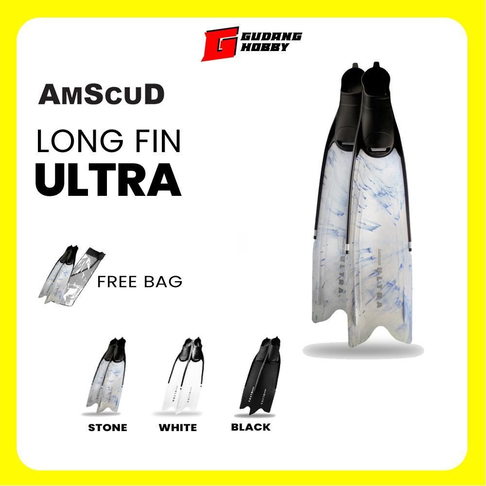 Long Fin AmScuD Ultra / Kaki katak Freediving / Fin Spearfishing / Fin Selam Freediving / Fin Panjan
