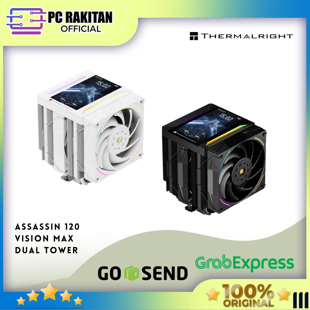 THERMALRIGHT CPU AIR COOLER PEERLESS ASSASSIN 120 VISION MAX DUAL TOWER (2X 120MM ARGB FAN  + 6X HEA