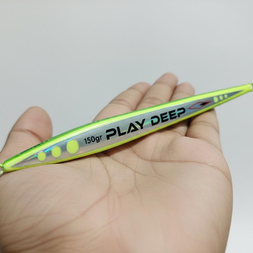Metal Jig Glow 100gr–150gr  Umpan Jigging Laut Menyala Dalam Gelap  Jig Pancing Ikan Laut Berat & St