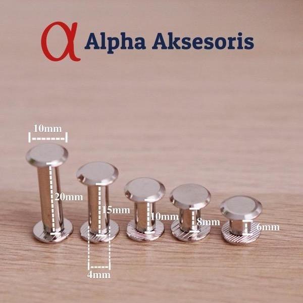 Mur Baut Sekrup untuk jilid buku tebal atau Agenda atau buku menu pertukangan multifungsi steel stai