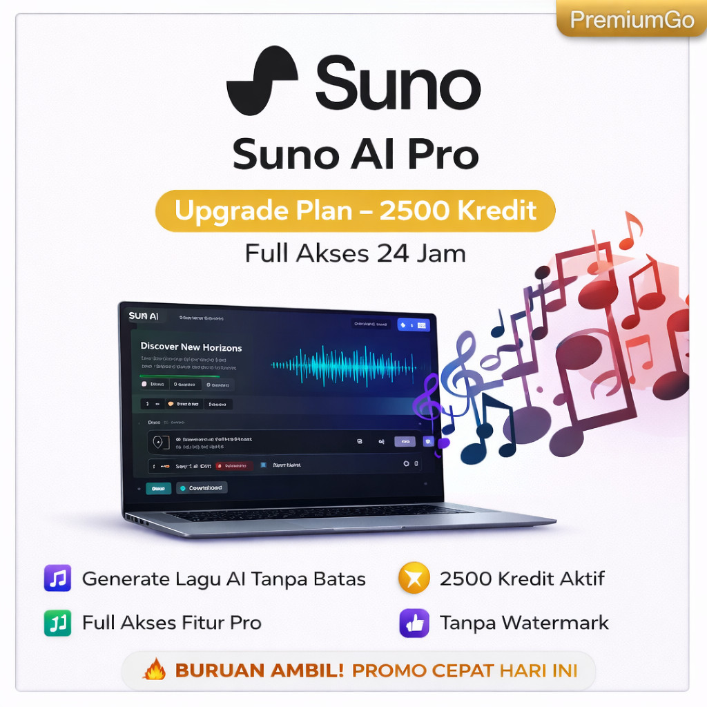 [24/7] Upgrade Akun Suno AI Pro 1 Bulan Private Access