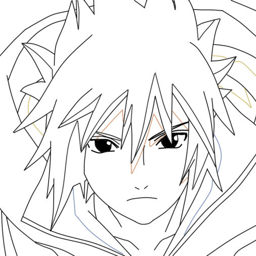 10 LEMBAR kertas mewarnai, GAMBAR MEWARNAI tema NARUTO - SASUKE