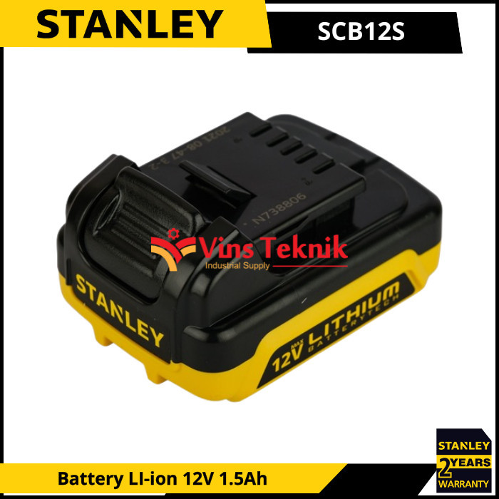 STANLEY SCB12S Baterai Cordless Battery LI-ion 12V 1.5Ah SCB12 S