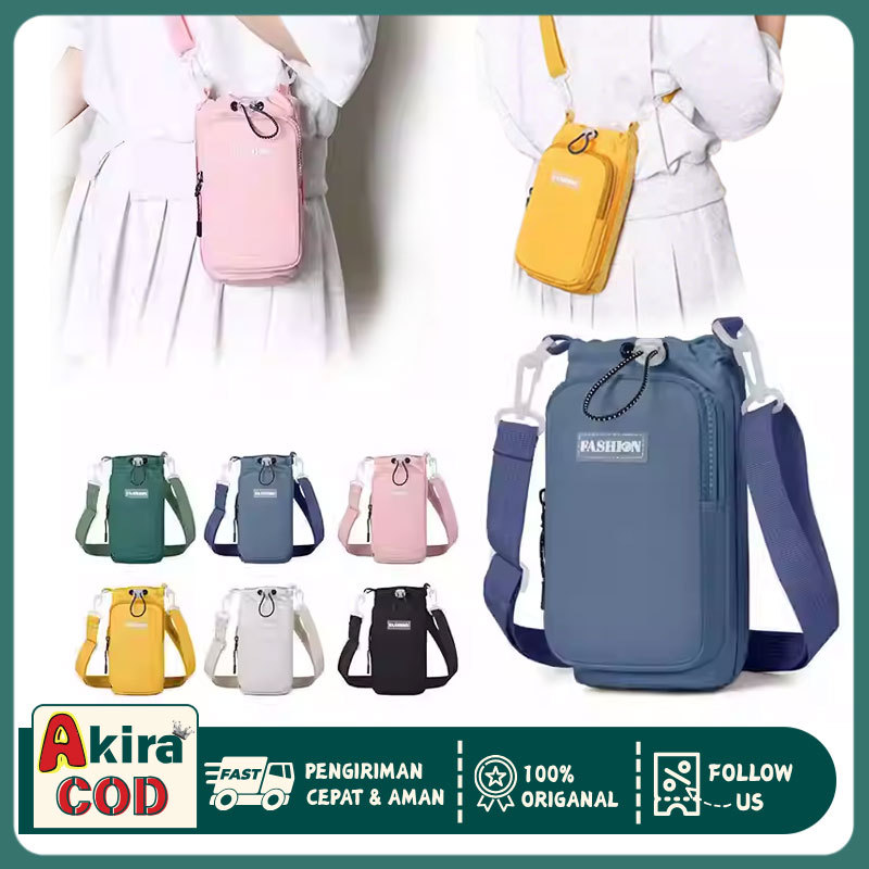 Tas Botol Air Selempang Portabel Minum / Tas Selempang / Tas Selempang Serut Multifungsi Untuk Ponse