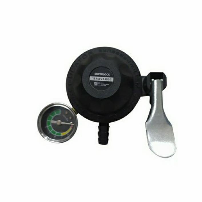 MODENA Super Lock Bravaverg Regulator Gas Kompor LPG + Meteran Tekanan Rendah - Original