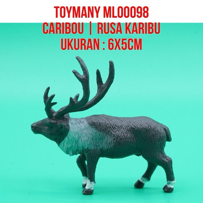 ToyMany ML00098 | Caribou Reindeer Karibu Rusa Caribou Rangifer Tarandus | Ukuran 6 X 5Cm | Mainan F