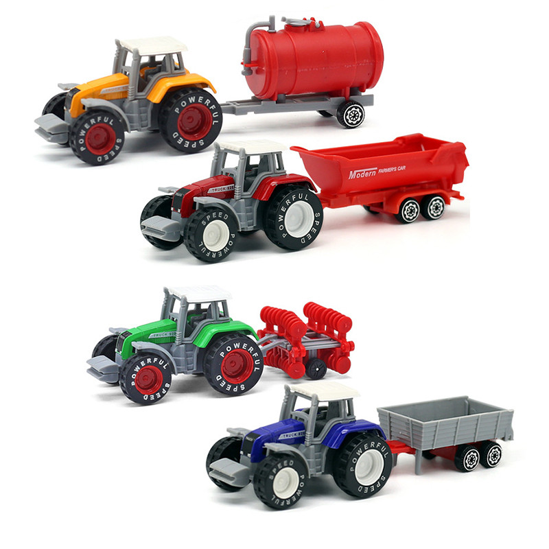 1 pcs Mini Farm Vehicles ecast Inertia Car Toys Model Engineering Sprinkler Car Model Tractor Engine
