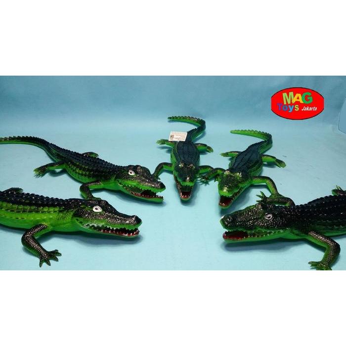 Mainan Anak Hewan Animal Binatang Buaya Crocodille Karet Bunyi