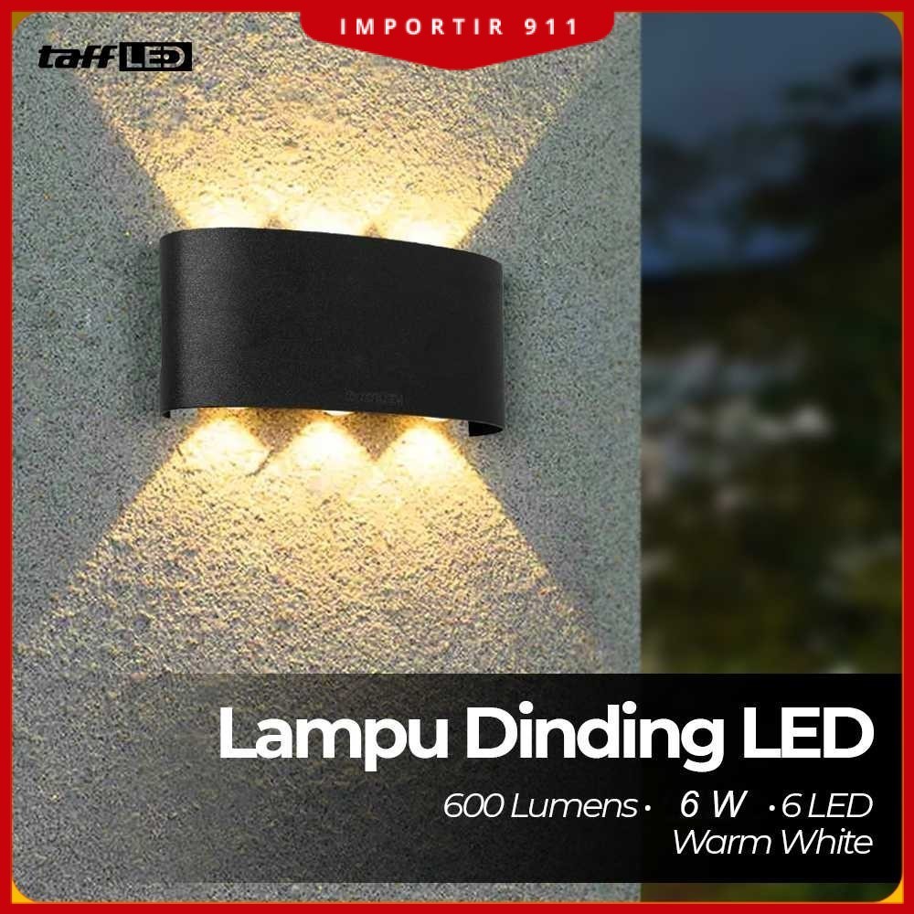 TAFFLED Lampu Dinding LED Indoor Plastic Body 6 LED Warm White 6W - 6T