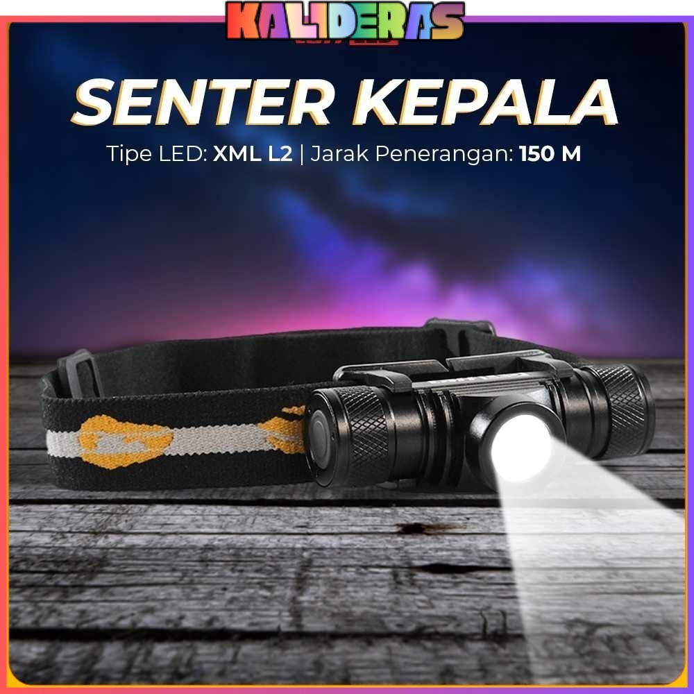 TAFFLED Senter Kepala Headlamp Headlight LED XML-L2 800 Lumens - D10-GCU2