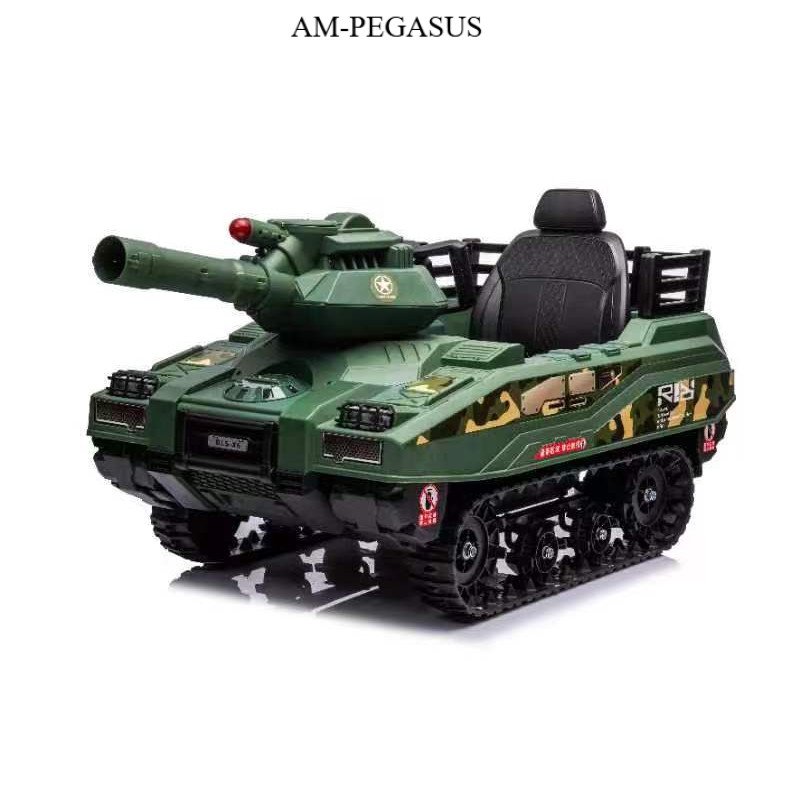 Mobil Mainan Anak Bisa Dinaiki Mainan Anak Mobil Aki YUKITA X6 - TANK - Hijau