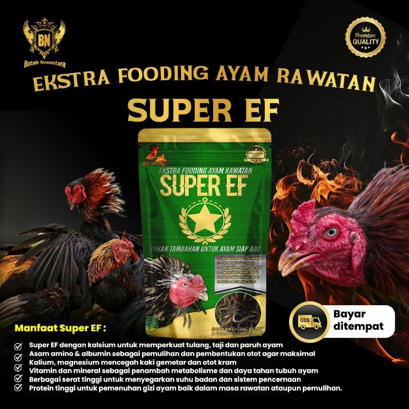 Extra fooding ayam aduan SUPER EF vitamin stamina otot nafas tenaga nafsu makan maksimal