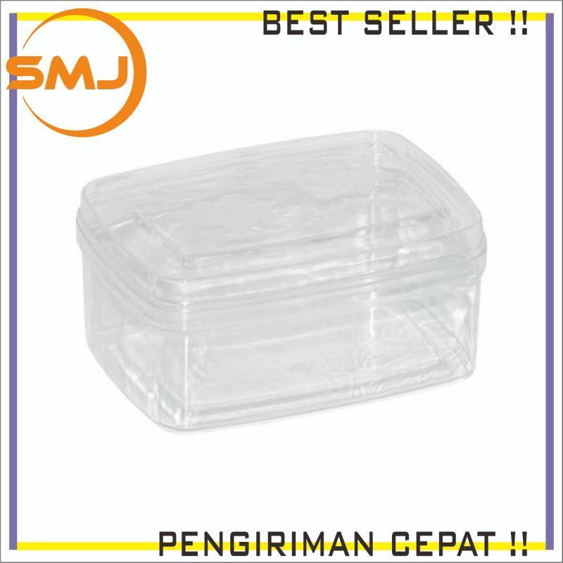 KHUSUS INSTAN Toples Kue Kering Kotak / Bulat Plastik Tebal 500gr