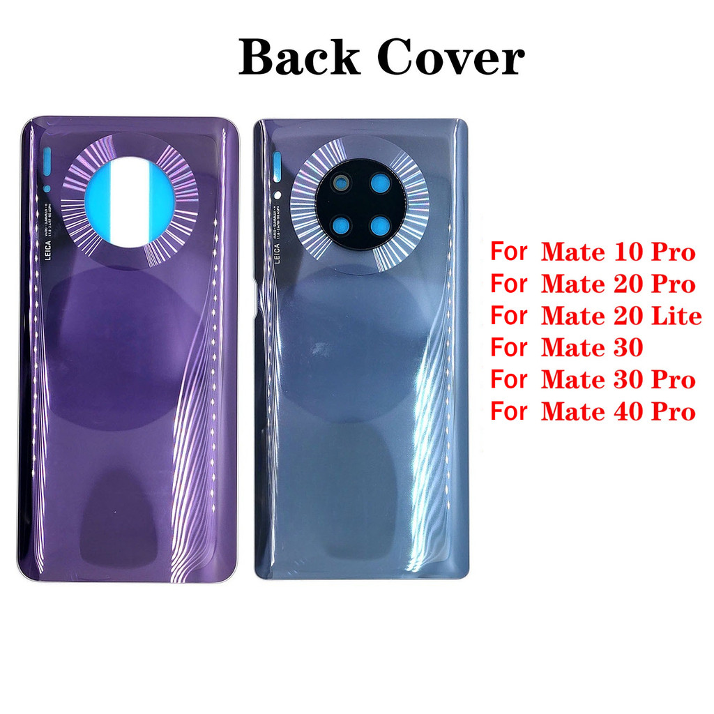 For Huawei Mate 10 20 30 40 Pro Lite Back Battery Glass Panel Cover Rear Door Housing Case