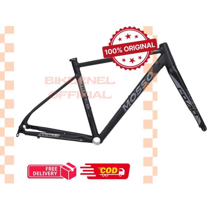 Mosso 710TCS Frame Set Sepeda Road Bike Disc [700C] Frame Sepeda Balap - Black Gold, 530
