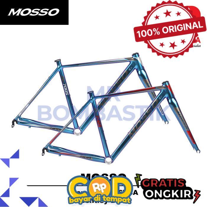 Mosso 736TCA Frame Set Sepeda Road Bike [700C] Frame Sepeda Balap - Bentley Blue, 430