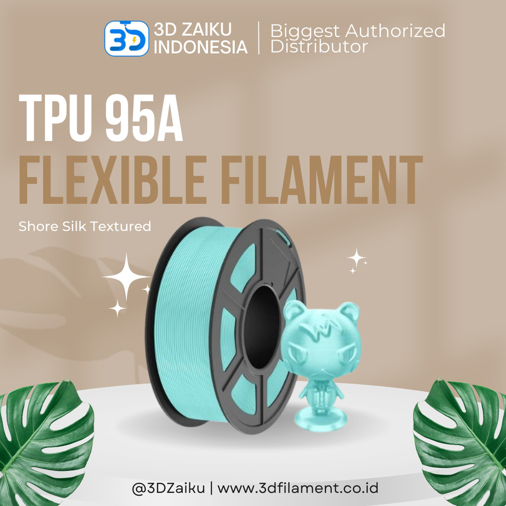 SUNLU 3D Printer 1 KG Flexible Filament TPU 98A Shore Silk Textured