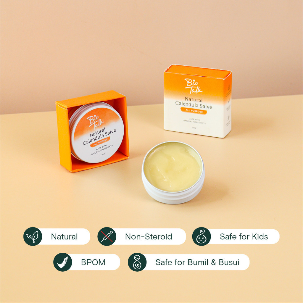 BIOTALK Natural Calendula Salve 30gr Krim Pereda Gatal Perawatan Kulit Eksim Original
