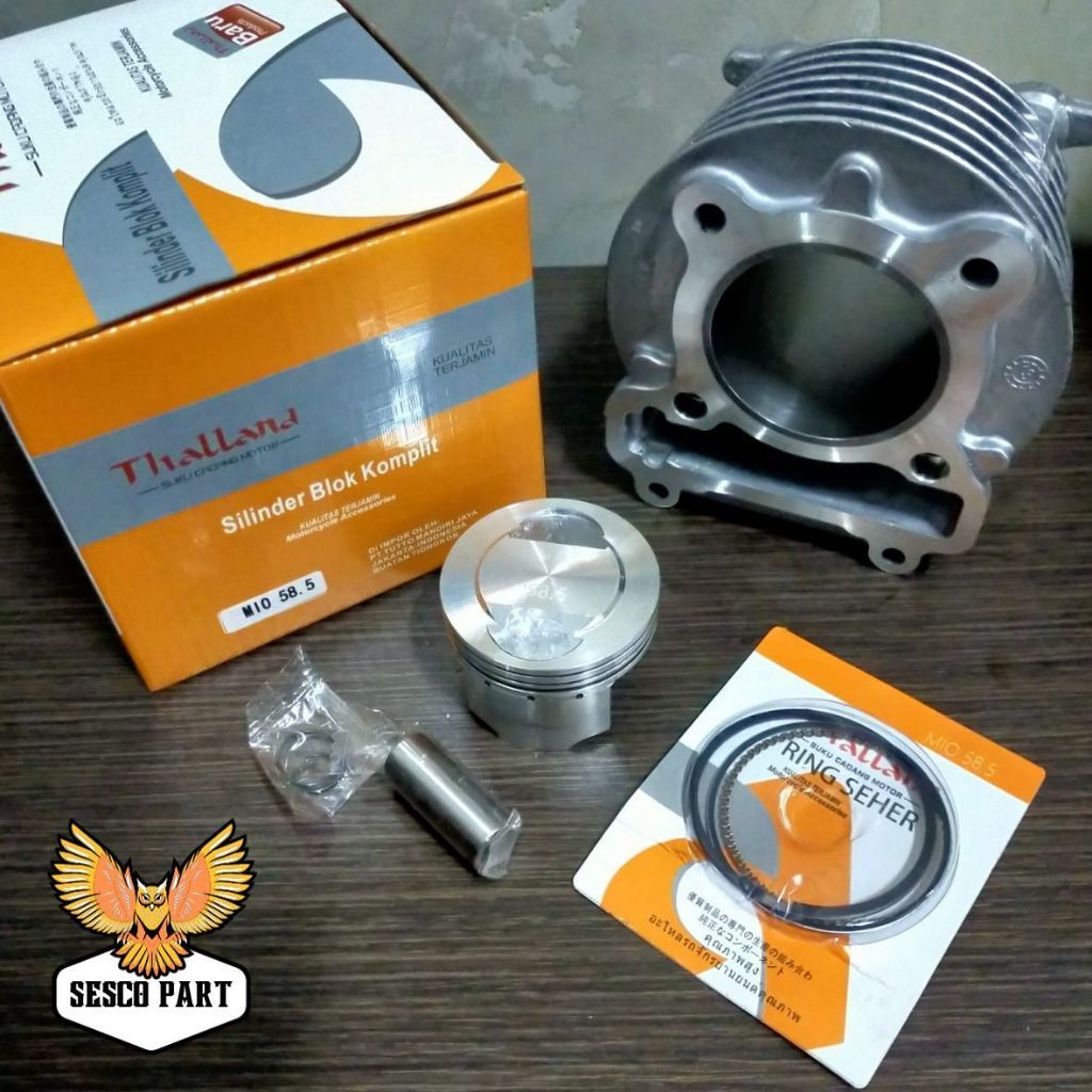BLOK SEHER ASSY MIO RACING 58.5 150 CC BORE UP MIO GARNIS SPORTY SMILE SOUL CARBU FINO CARBU THALLAN