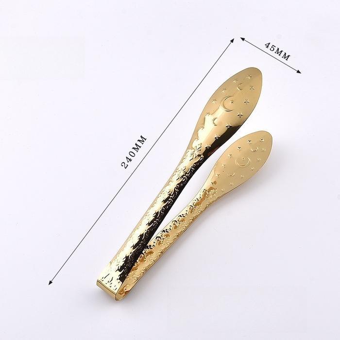 Klip Makanan Gold Vintage Gold Serbaguna Capitan Kue Stainless Gold - emas