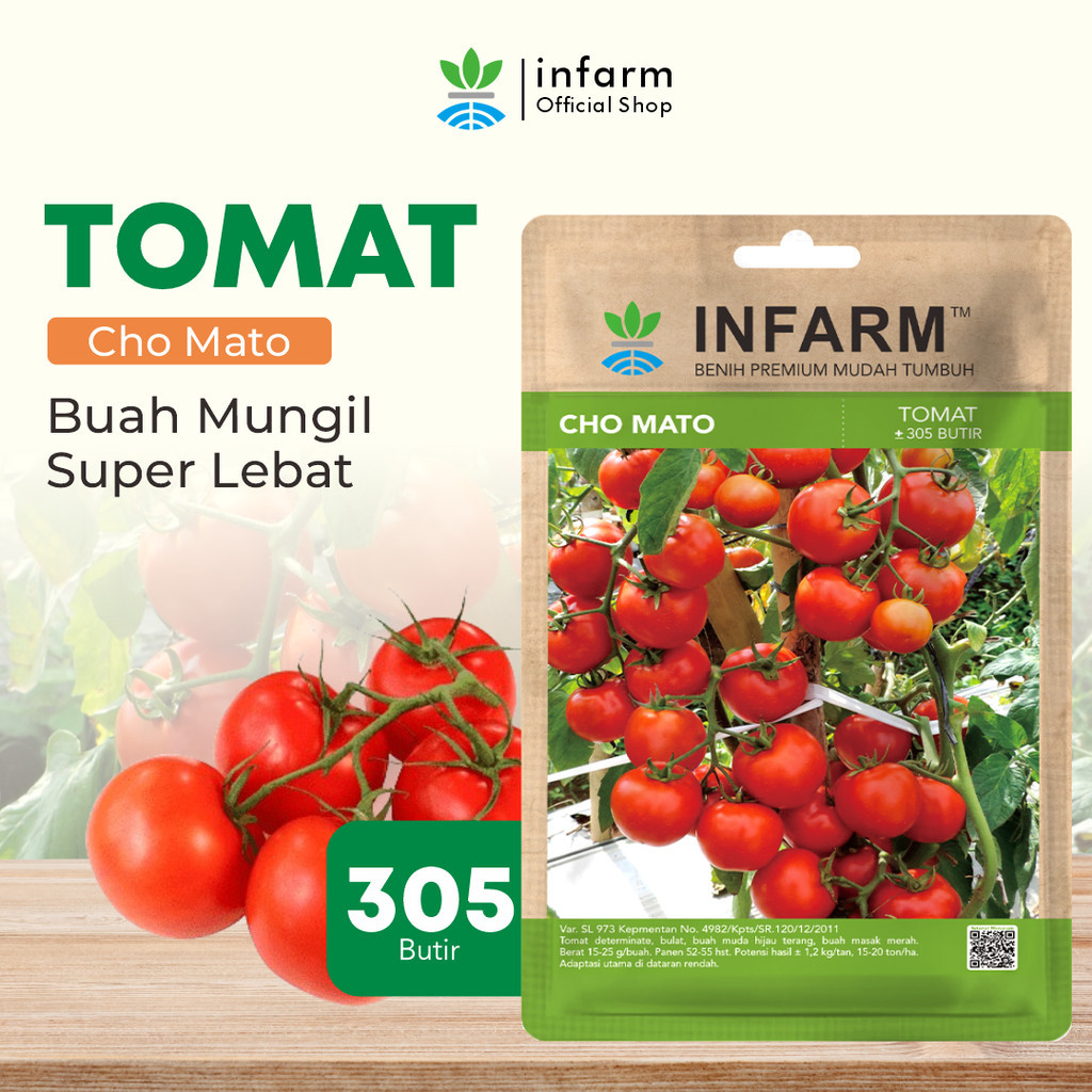 INFARM - Benih Tomat Mini Chomato Unggul, Bibit Buah Tomat Mini Hibrida Benih Buah Tomat Premium