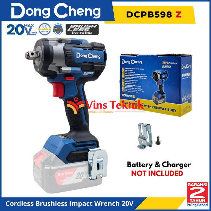 DongCheng DCPB598 Z Mesin Pembuka Baut Cordless Brushless Impact Wrench 598Nm 20V 1/2" DCPB598Z UNIT