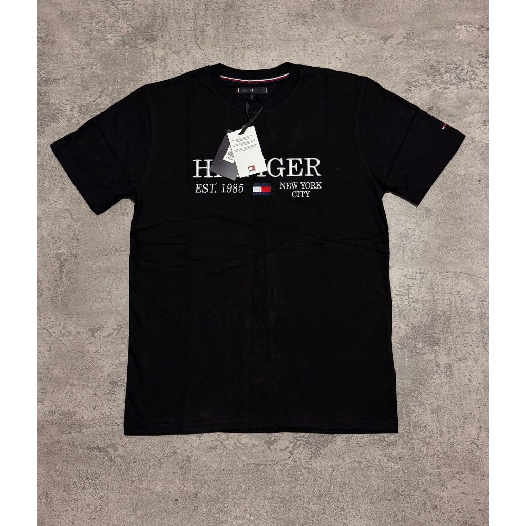 Kaos Branded Hill Bordir Premium//Baju Kaos Hill Embordery 1985 Flag//Kaos Branded Pria