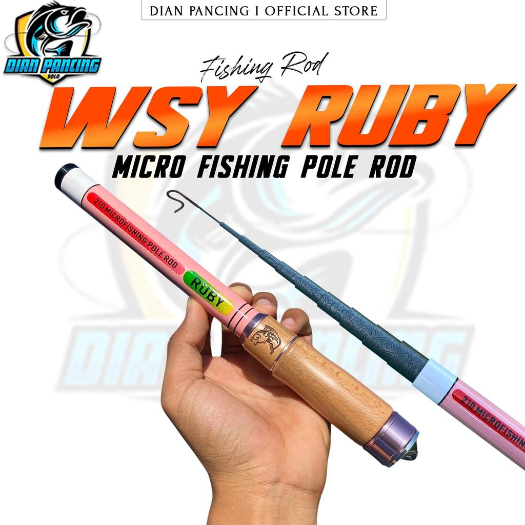 Joran Tegek WSY RUBY Hard Action Bahan Carbon High Quality Panjang Ruas 25cm