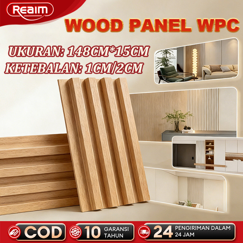 WPC Wall Panel Wallpaper Dinding 3D  WPC Panel Dinding | Panel Dinding Hias Anti Jamur Tahan Air | U