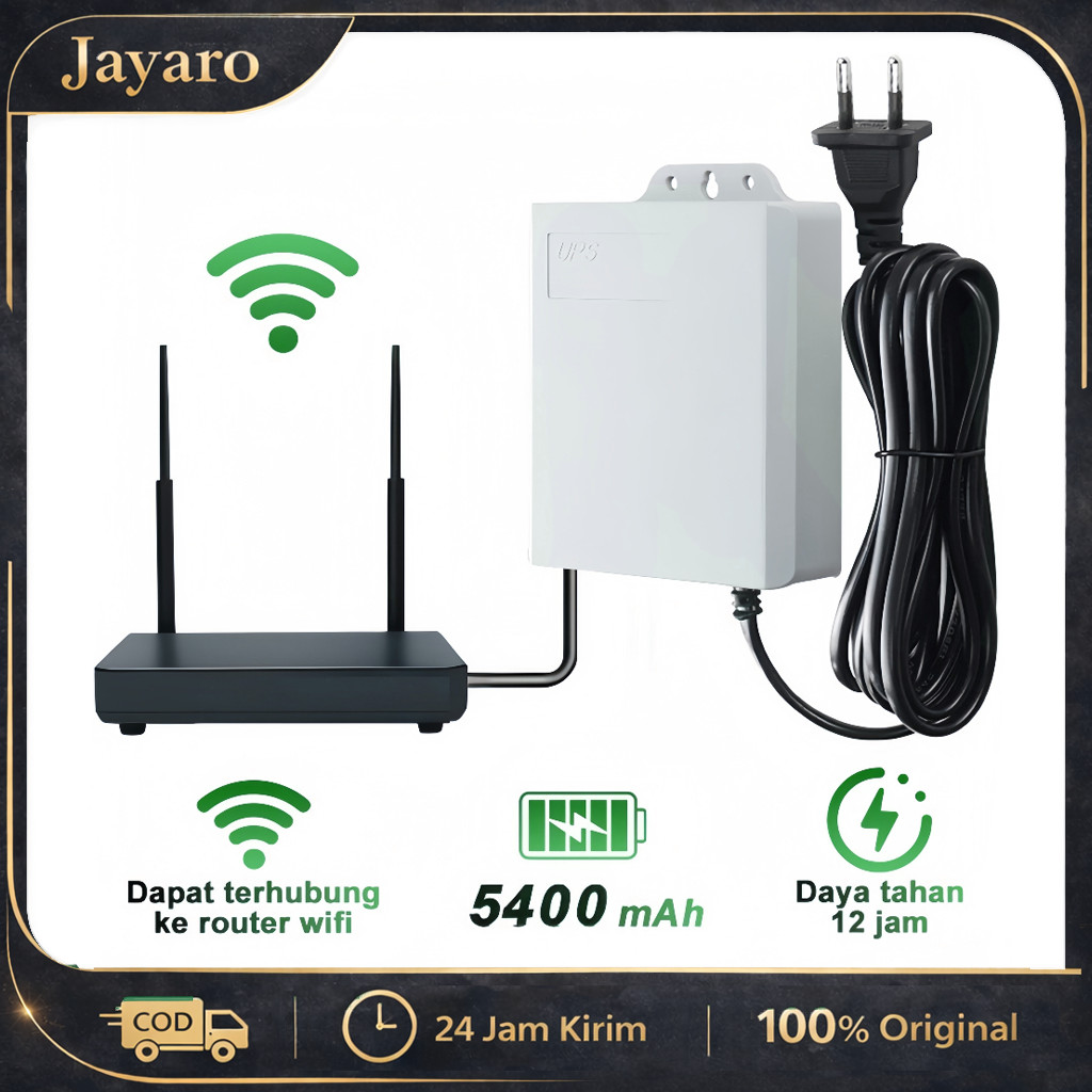 Ups 5400mAH Ups Mini 12v Untuk Wifi Ups Mini 12 Volt Ups Wifi Ups Cctv Ups Dc Mini Ups 12V1.5A